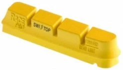 Kit 4 Patins Swisstop Race Pro Jaune Jante Carbone Adapt Campagnolo