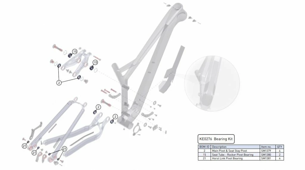 GHOST BIKES Ghost Bearing Kit AMR Pour Kato FS / Lanao FS (2016)