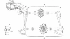 SRAM GX Eagle 1x12 Pièce De Rechange Innenkäfig Et Schaltrollen