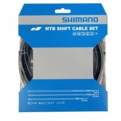 Kit Câbles Et Gaines Dérailleur VTT Shimano Inox Noir